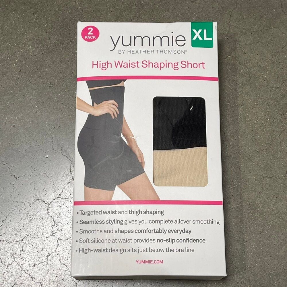 Yummie Women's High Waist Shaping Short 2 pack size XL